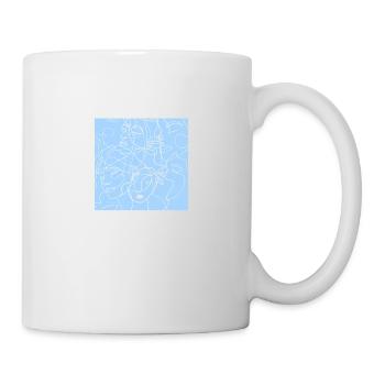 Face line blue - Mug blanc - blanc - Droite