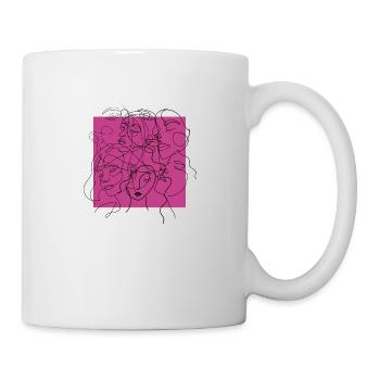 Face line pink - Mug - white - Right