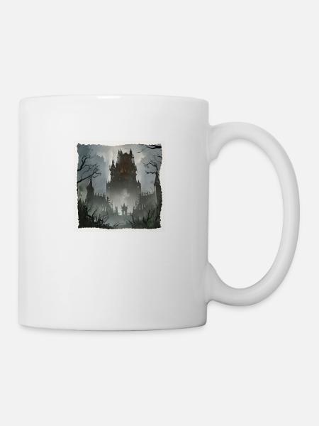 Chateau hanté ambiance sombre - Mug blanc - blanc
