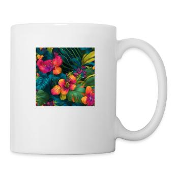 Amazing group of magic flowers - Mug - white - Right