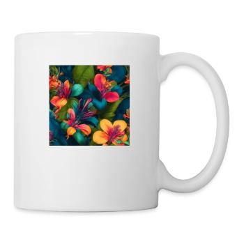 Amazing magic amazonian flowers - Mug - white - Right