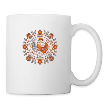 Vintage-Vogel - Tasse - Weiß - Rechts