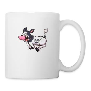 Courir Cute Cartoon Veau - Mug blanc - blanc - Droite