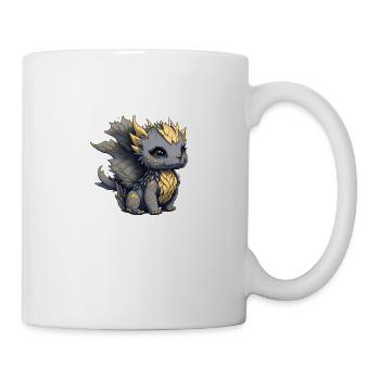 Süßer Goldener Baby Drache - Tasse - Weiß - Rechts