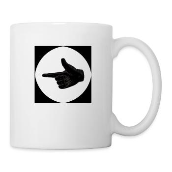 Transparenter Kreis mit schwarzen Rändern - Tasse - Weiß - Rechts
