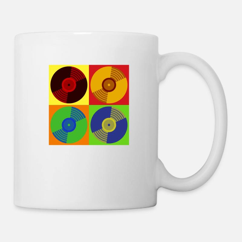 Vinyl Retro - Tasse - Weiß