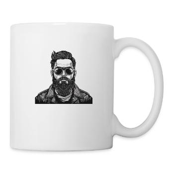 Vintage biker - Mug - white - Right