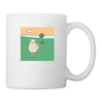 Sheep in a meadow - Mug - white - Right