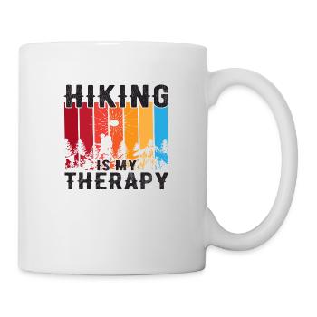 Hiking is my Therapy - Mug - white - Right