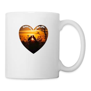 Schön, dass es dich gibt ist ein Glücksgefühl - Tasse - Weiß - Rechts