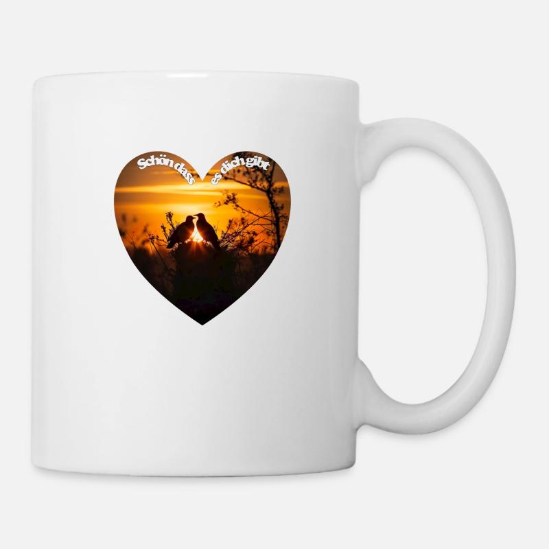 Schön, dass es dich gibt ist ein Glücksgefühl - Tasse - Weiß