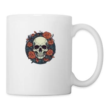 Skull and roses - Mug - white - Right