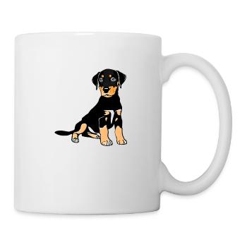Doberman chiot chien Doberman Doberman dresseur de doberman - Mug blanc - blanc - Droite