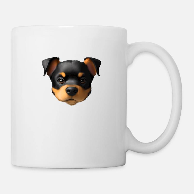 Chiens Rottweiler Chien Chiot Rottweiler Chiot - Mug blanc - blanc