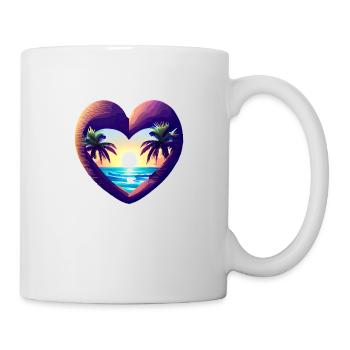 Vacances d’été Palm Tree Beach Palm Island Sun - Mug blanc - blanc - Droite