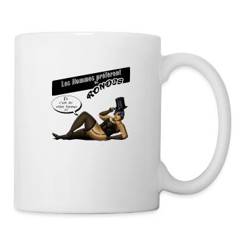 Les Hommes préfèrent les rondes11 - Mug blanc - blanc - Droite