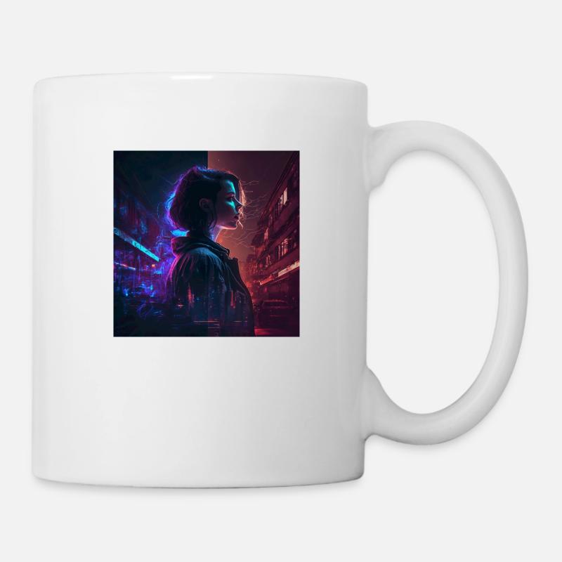 Neon on the skin - Mug - white