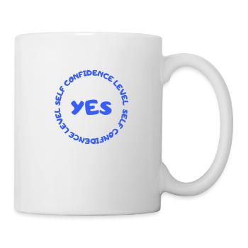 Self confidence level YES blue - Mug - white - Right