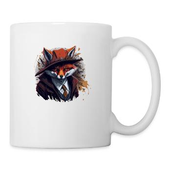 Fuchs Detektiv Splash 5000 - KI - DIGITAL - Tasse - Weiß - Rechts