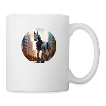 Roboter-Pferd - Tasse - Weiß - Rechts