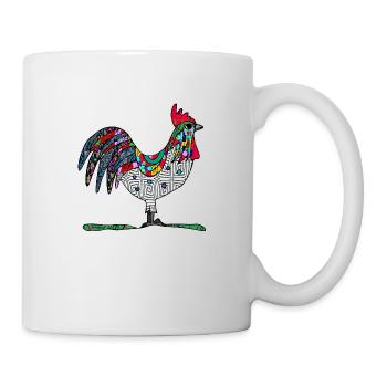 Hahn - Tasse - Weiß - Rechts