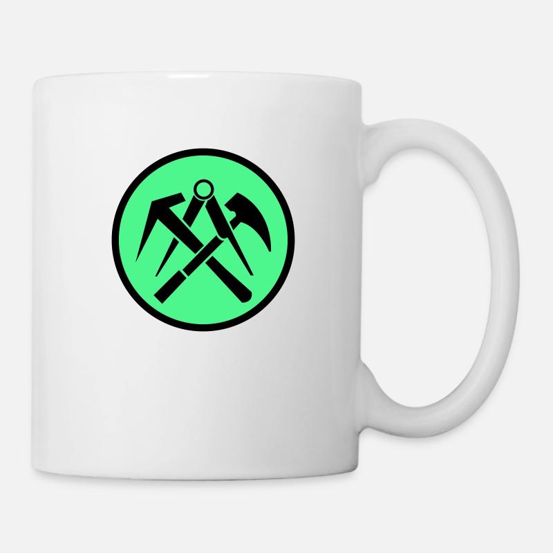 dachdecker symbol - Tasse - Weiß