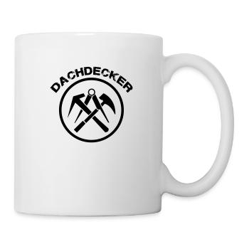 Dachdecker symbol - Tasse - Weiß - Rechts