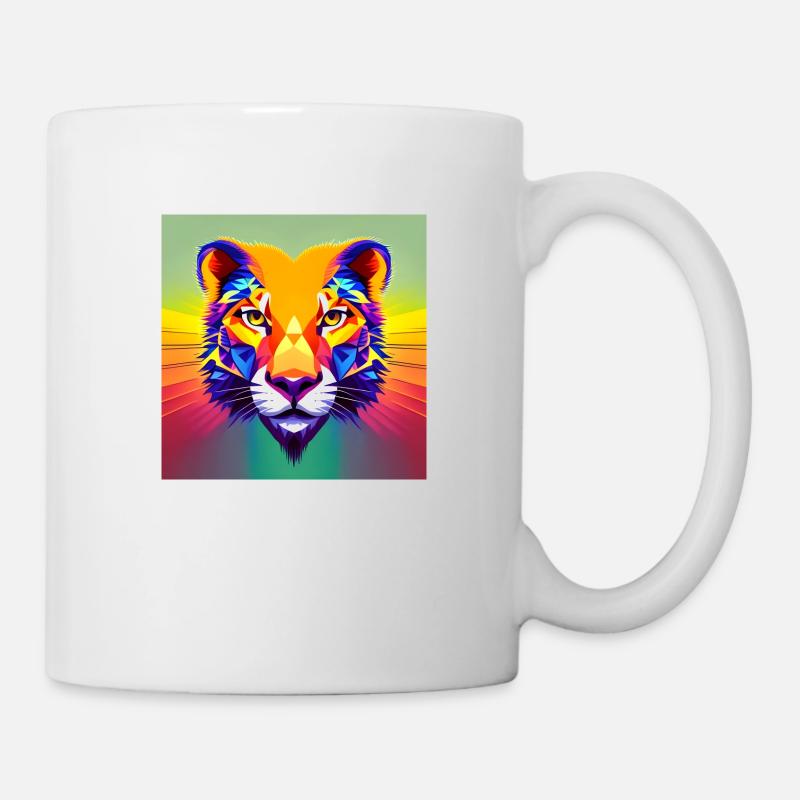 Auffälliger Löwe - Tasse - Weiß