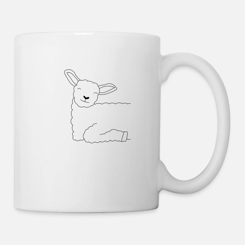 Moutons heureux - Mug blanc - blanc
