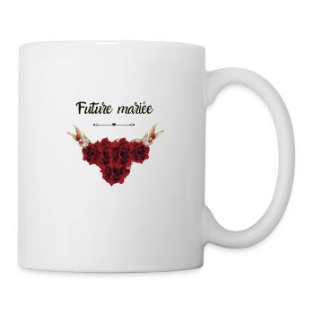 Future mariée floral - Mug blanc - blanc - Droite