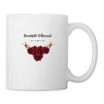 Demoiselle d'honneur floral - Mug blanc - blanc - Droite