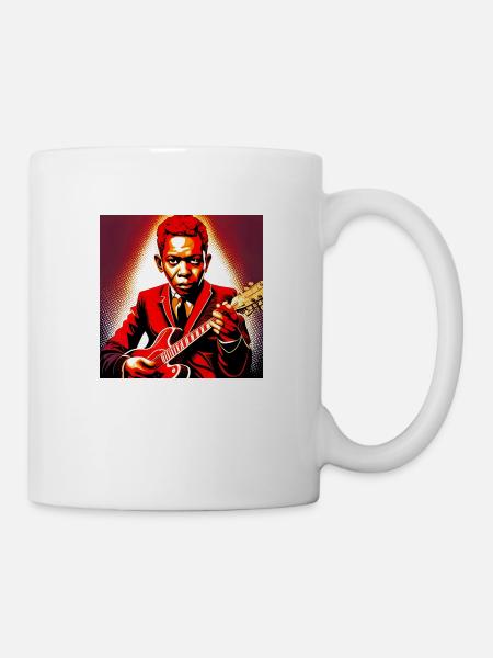 Robert Johnson guitariste - Mug blanc - blanc