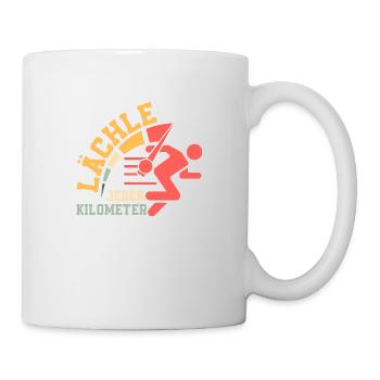 Lächle jeden Kilometer Joggen Laufen - Tasse - Weiß - Rechts