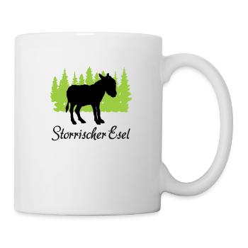 "Störrischer Esel: Charmante Sturheit" - Tasse - Weiß - Rechts