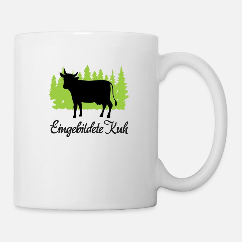 "Eingebildete Kuh: Stolze Grazie" - Tasse - Weiß