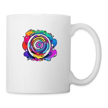 Verspielte Farben - Tasse - Weiß - Rechts