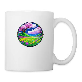 Rosa Sommer - Tasse - Weiß - Rechts