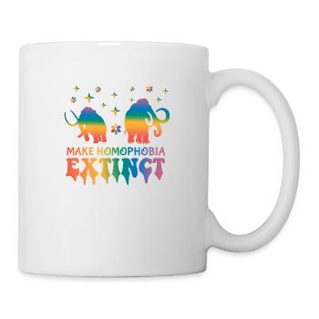Make Homophobia Extinct - Tasse - Weiß - Rechts