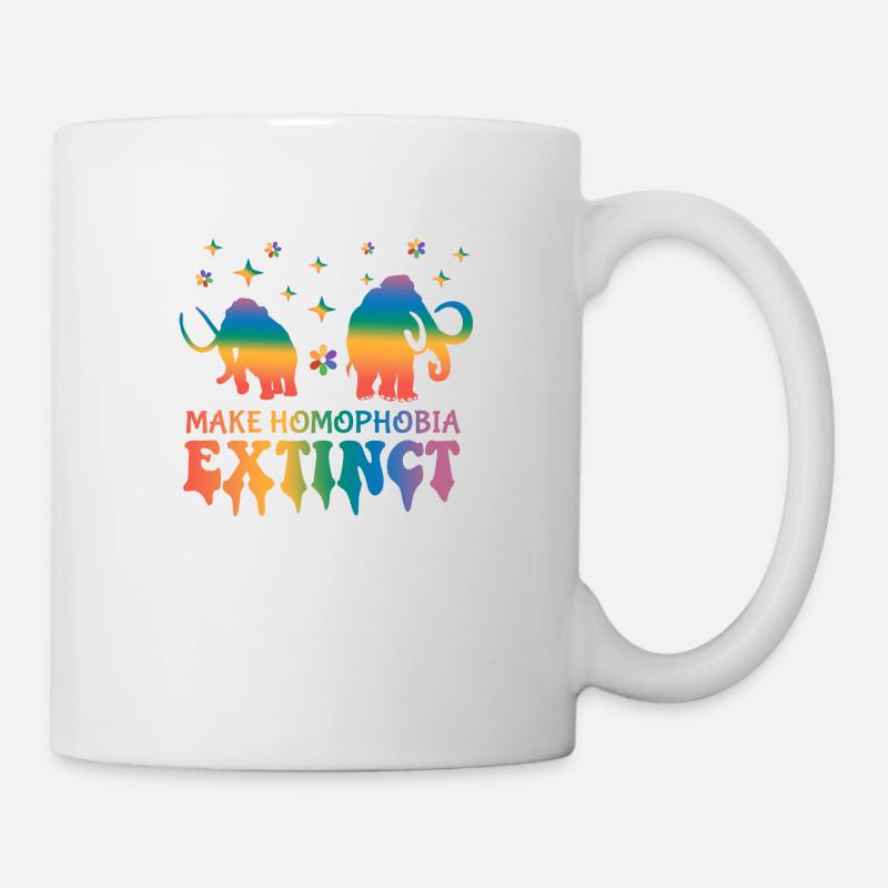 Make Homophobia Extinct - Tasse - Weiß