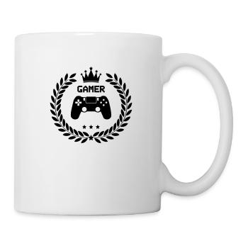 gamer wappen - Tasse - Weiß - Rechts