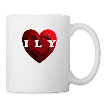 I Love You, sagen Verliebte in Kurzform - Tasse - Weiß - Rechts