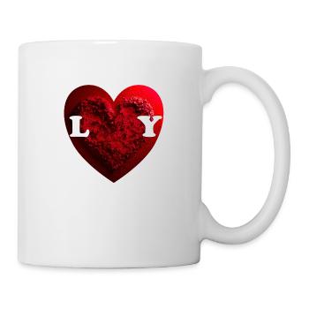 Love You, sagen Verliebte in Kurzform - Tasse - Weiß - Rechts