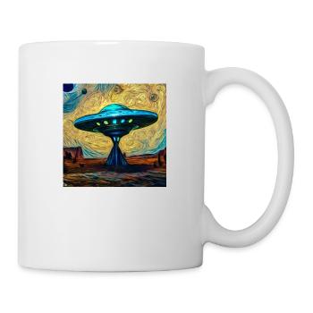 Ufo Artwork By Bruederchen - Tasse - Weiß - Rechts
