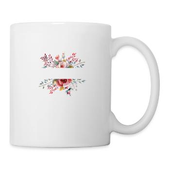 Demoiselle d'honneur floral - Mug blanc - blanc - Droite