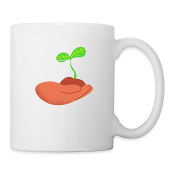 Pflanze - Tasse - Weiß - Rechts