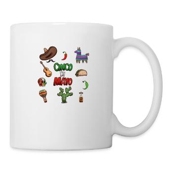 Cinco De Mayo Cartoon Elemente - Tasse - Weiß - Rechts