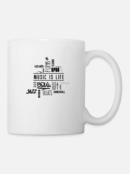 Music is life - Tasse - Weiß