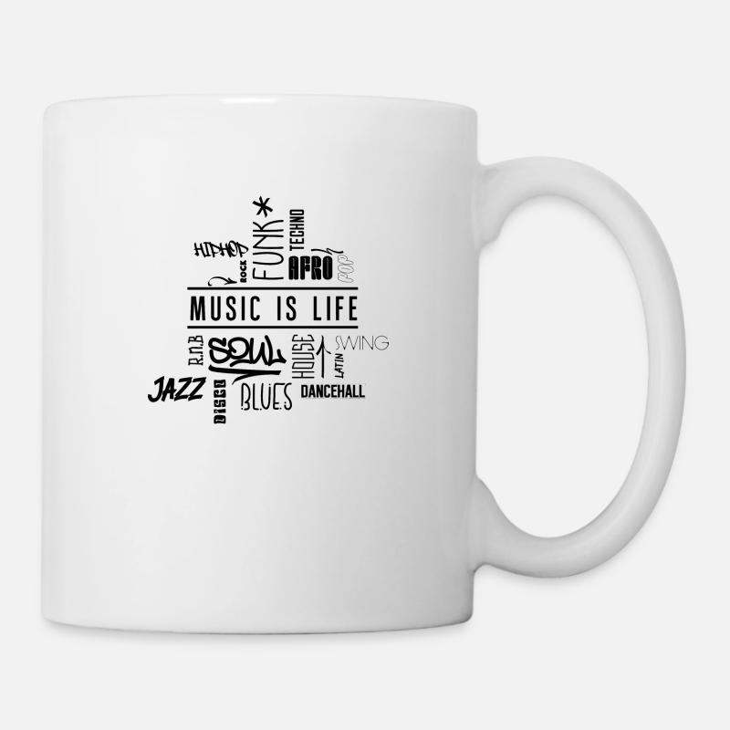 Music is life - Tasse - Weiß