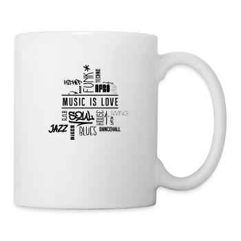 Music is passion - Tasse - Weiß - Rechts