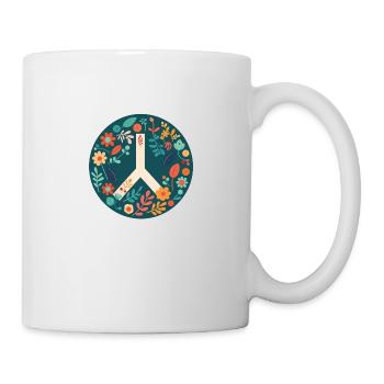 Frieden und Liebe - Tasse - Weiß - Rechts
